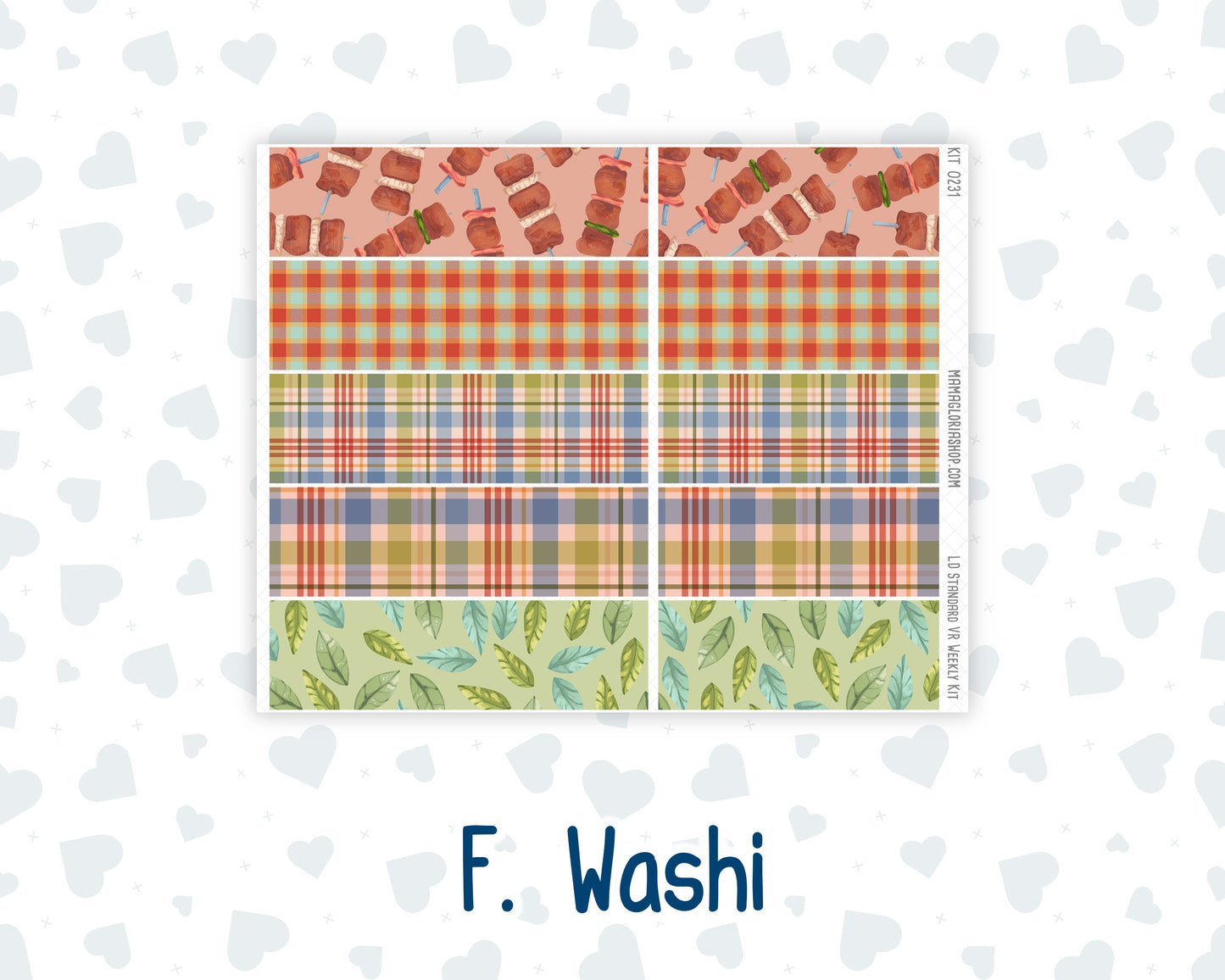 Kit 0231 - Laurel Denise Standard - Vertical - Weekly Kit - August - Backyard BBQ