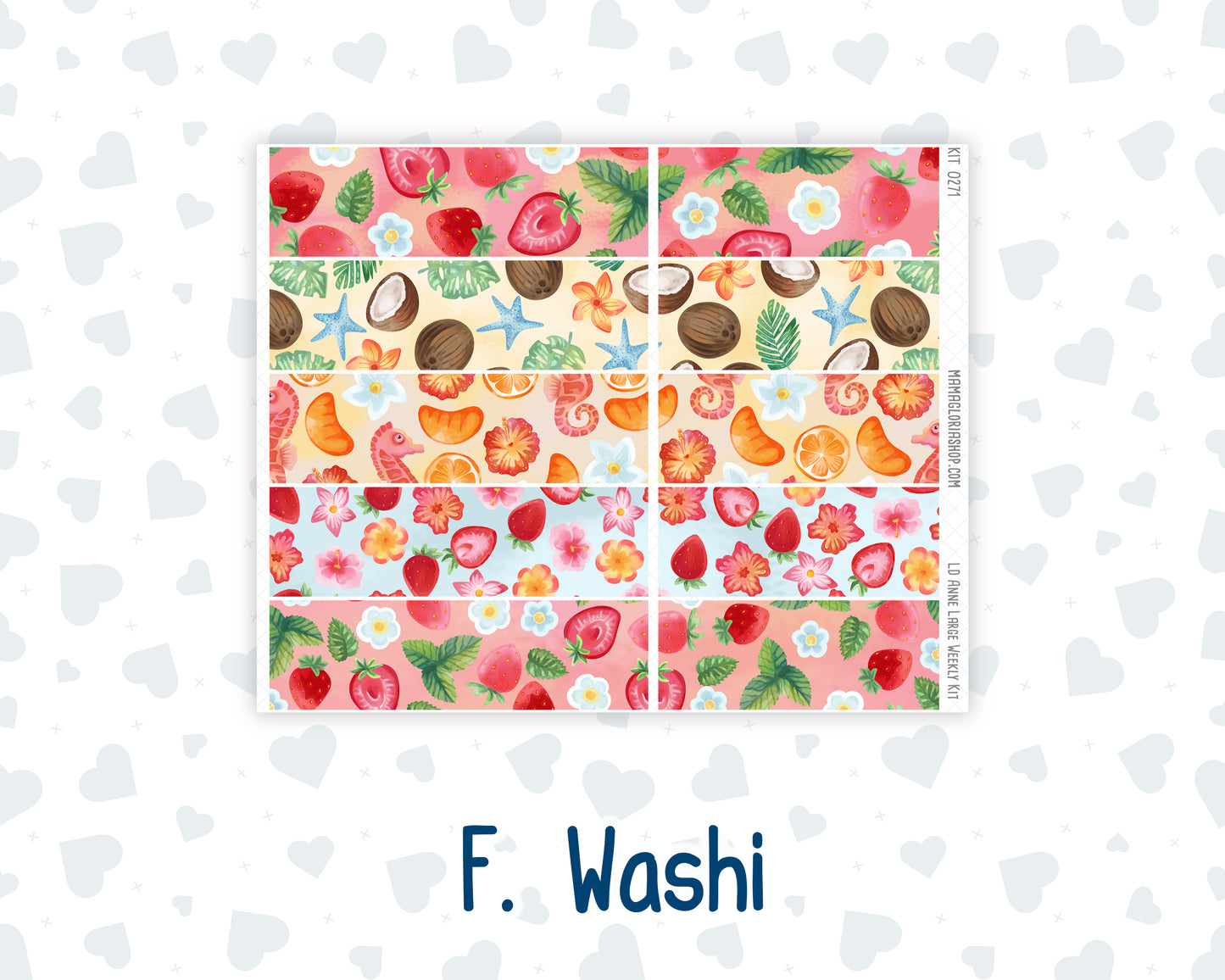 Kit 0271 - Laurel Denise The Anne Planner Large - Weekly Kit - June - Strawberry Shore