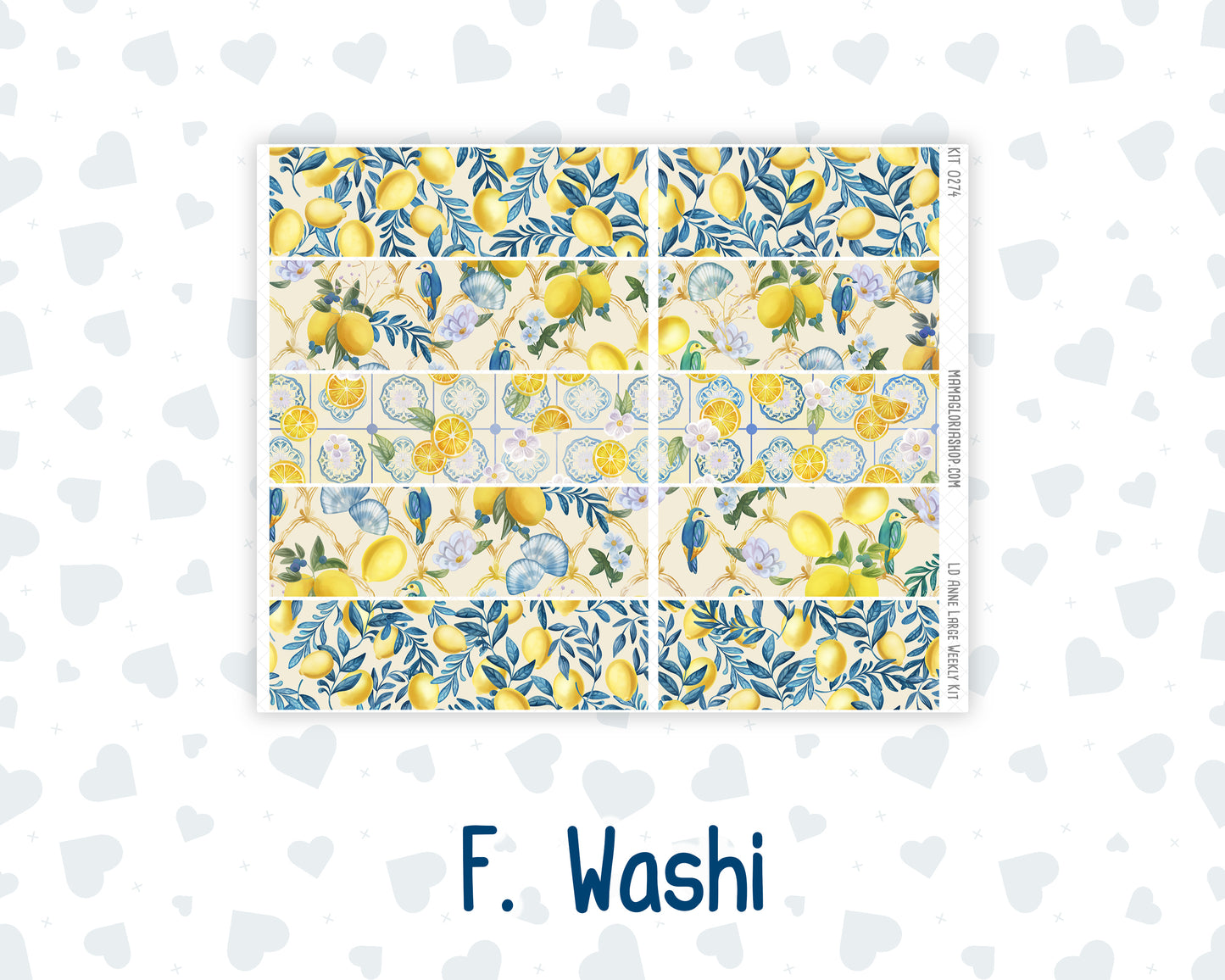 Kit 0274 - Laurel Denise The Anne Planner Large - Weekly Kit - July - Sunny Lemon Shore