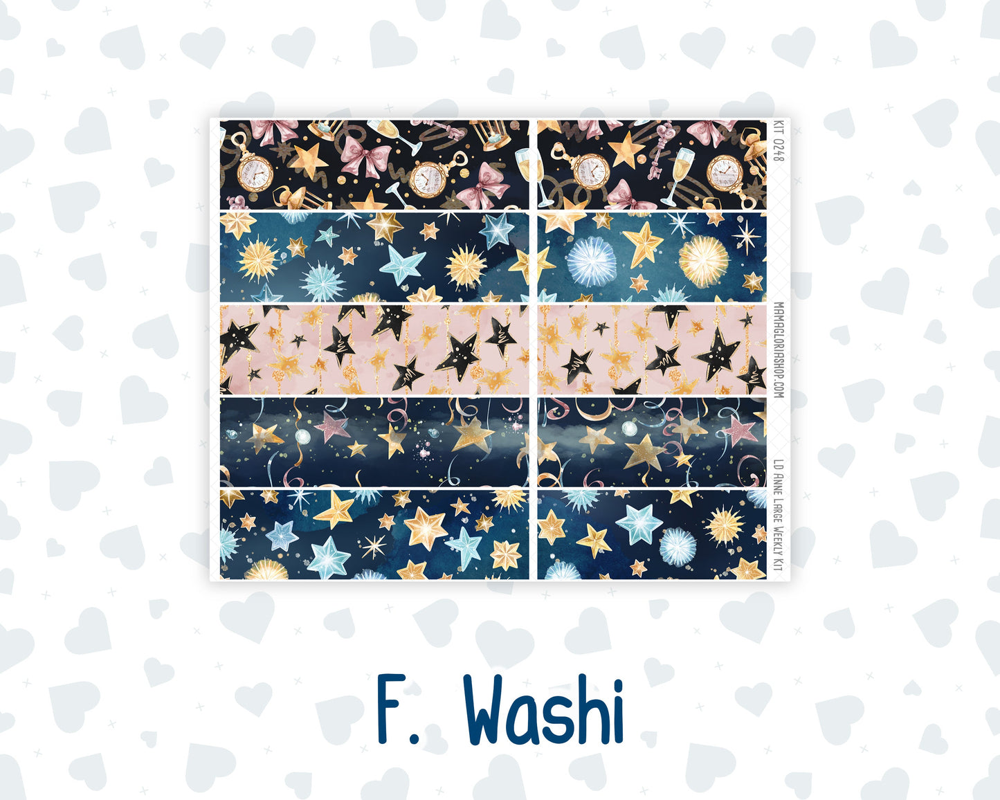 Kit 0248 - Laurel Denise The Anne Planner Large - Weekly Kit - January - Midnight Countdown