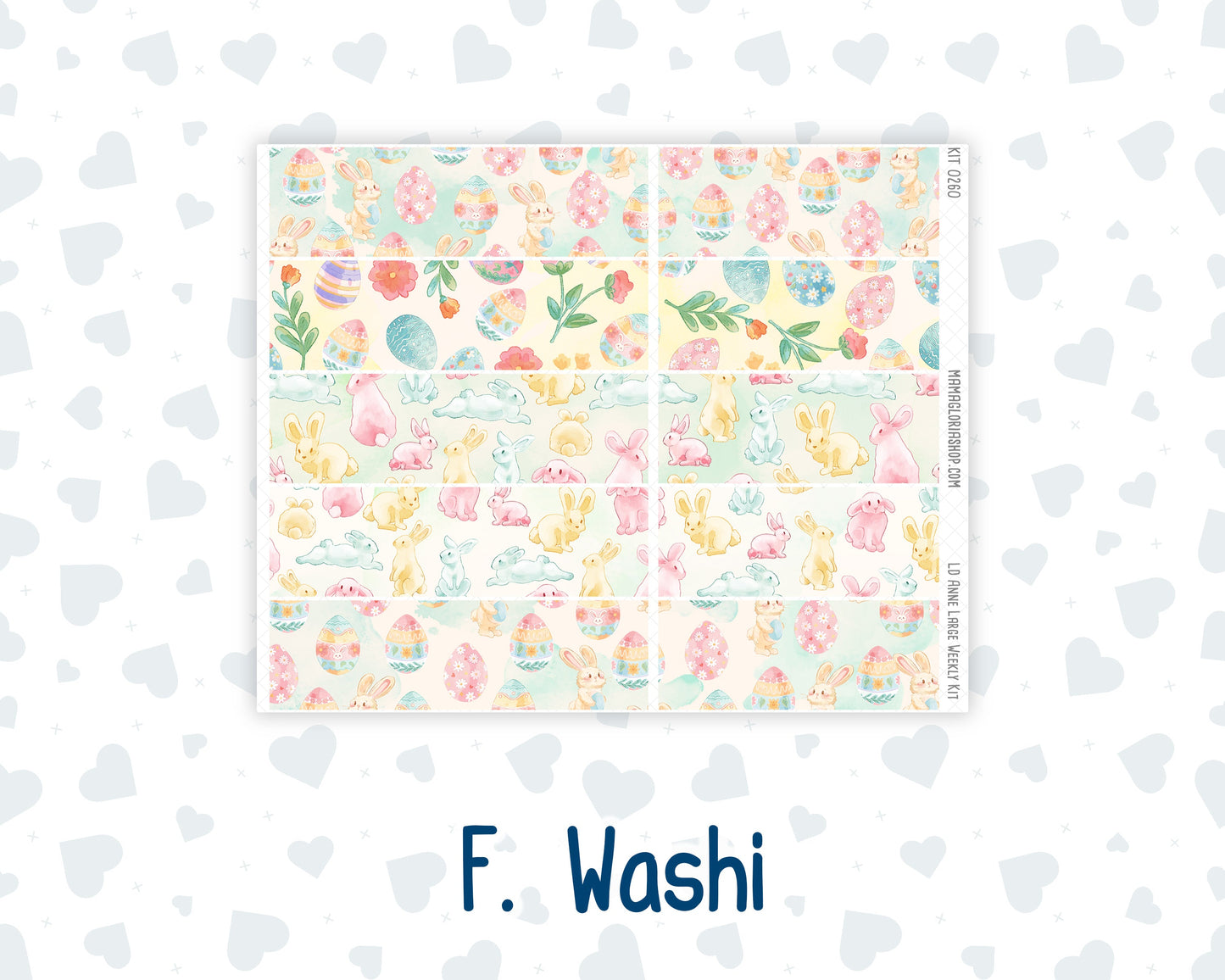 Kit 0260 - Laurel Denise The Anne Planner Large - Weekly Kit - April - Pastel Egg Hunt