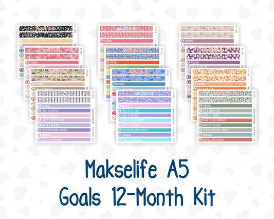 12-Month Kit -  For MakseLife A5 Companion Notebook - Monthly Goals - 2026