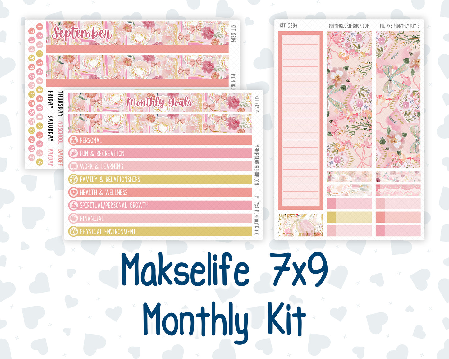 Kit 0294 - 7x9 - MakseLife - Monthly Kit - September - Rosy Reveria
