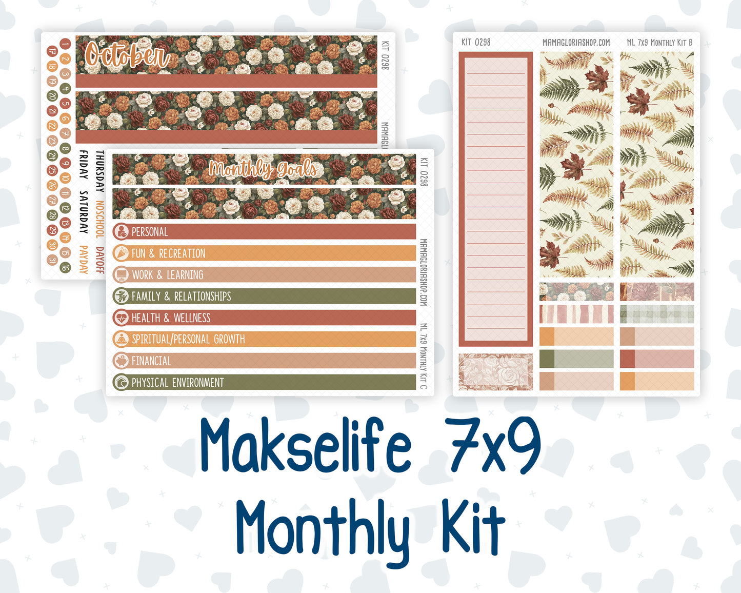 Kit 0298 - 7x9 - MakseLife - Monthly Kit - October - Velvet Bloom