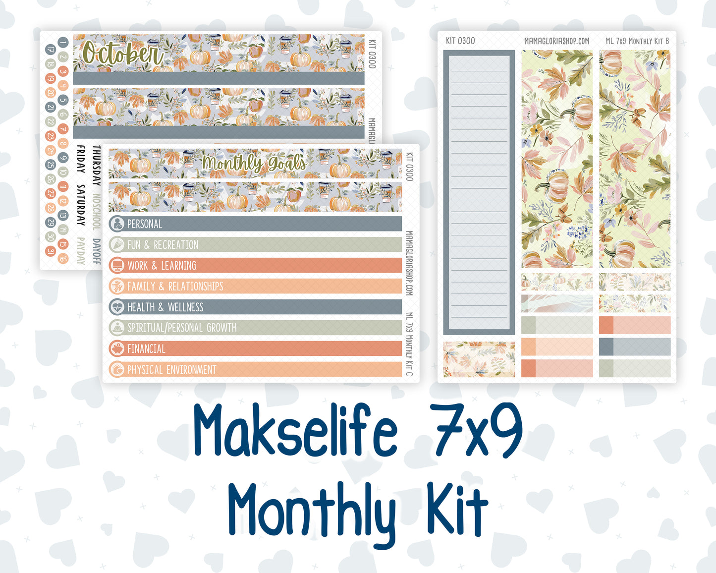 Kit 0300 - 7x9 - MakseLife - Monthly Kit - October - Autumn Stroll