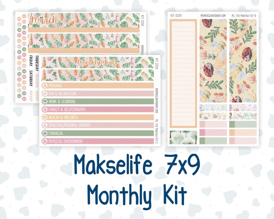 Kit 0259 - 7x9 - MakseLife - Monthly Kit - March - Spring Garden Chores
