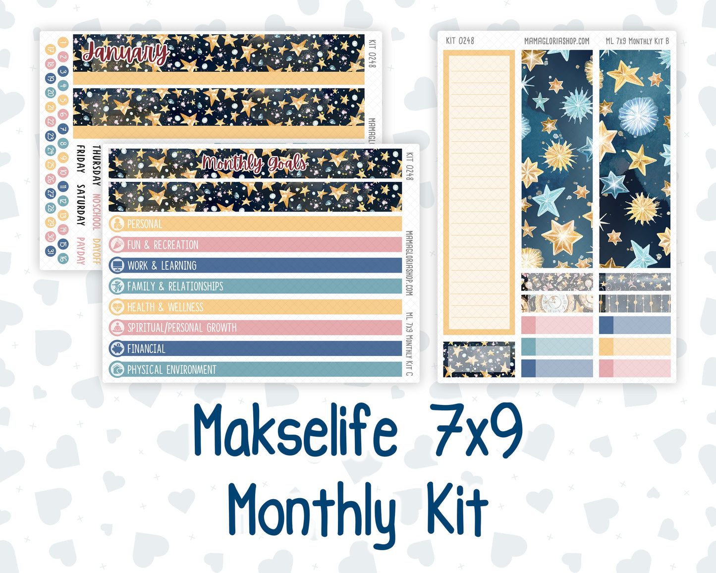Kit 0248 - 7x9 - MakseLife - Monthly Kit - January - Midnight Countdown