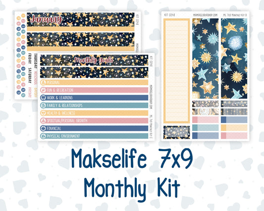 Kit 0248 - 7x9 - MakseLife - Monthly Kit - January - Midnight Countdown