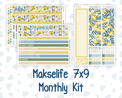 Kit 0274 - 7x9 - MakseLife - Monthly Kit - July - Sunny Lemon Shore