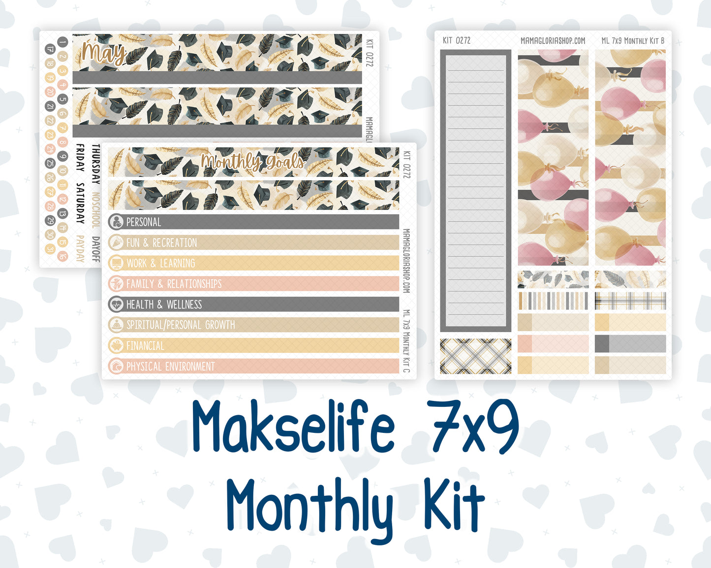 Kit 0272 - 7x9 - MakseLife - Monthly Kit - May - Graduation