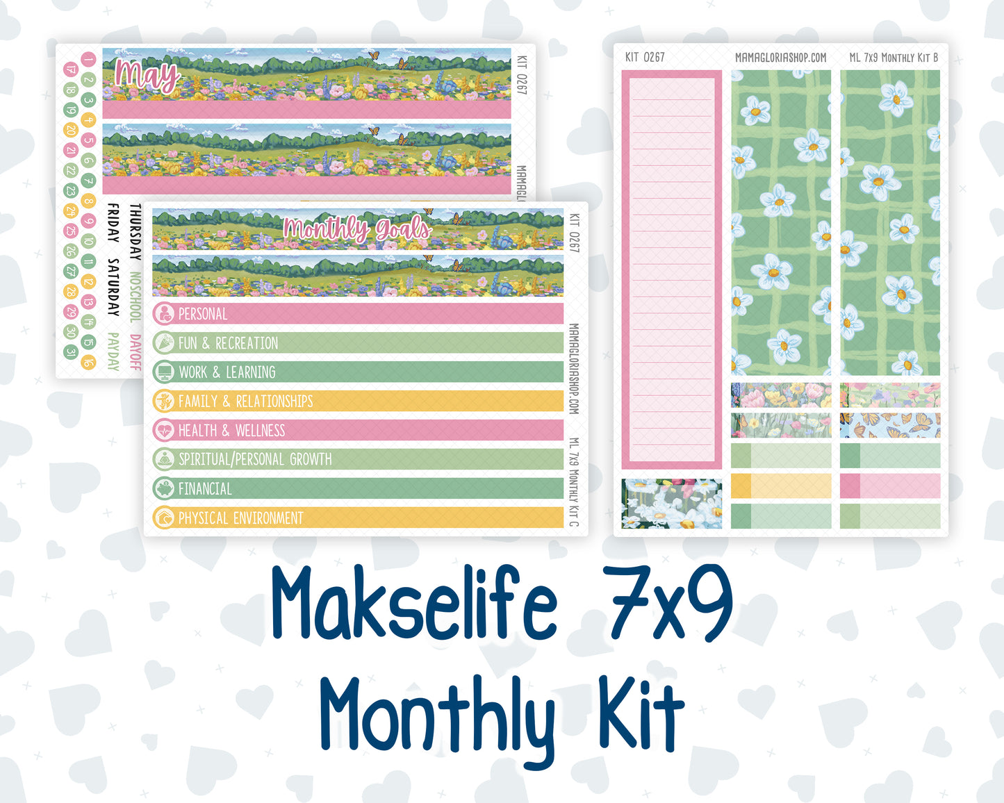 Kit 0267 - 7x9 - MakseLife - Monthly Kit - May - Flowers For Mama