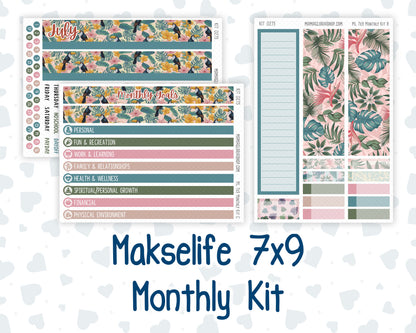 Kit 0275 - 7x9 - MakseLife - Monthly Kit - July - Tropical Safari Blush