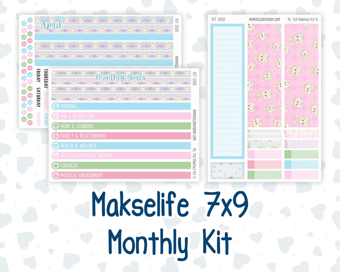 Kit 0262 - 7x9 - MakseLife - Monthly Kit - April - Spring Puffs