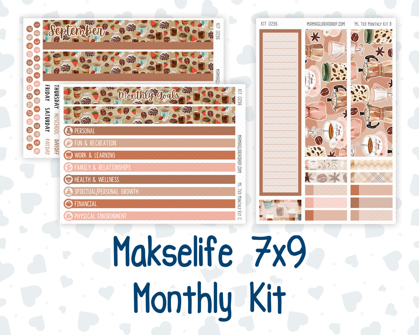 Kit 0296 - 7x9 - MakseLife - Monthly Kit - September - Coffee Break