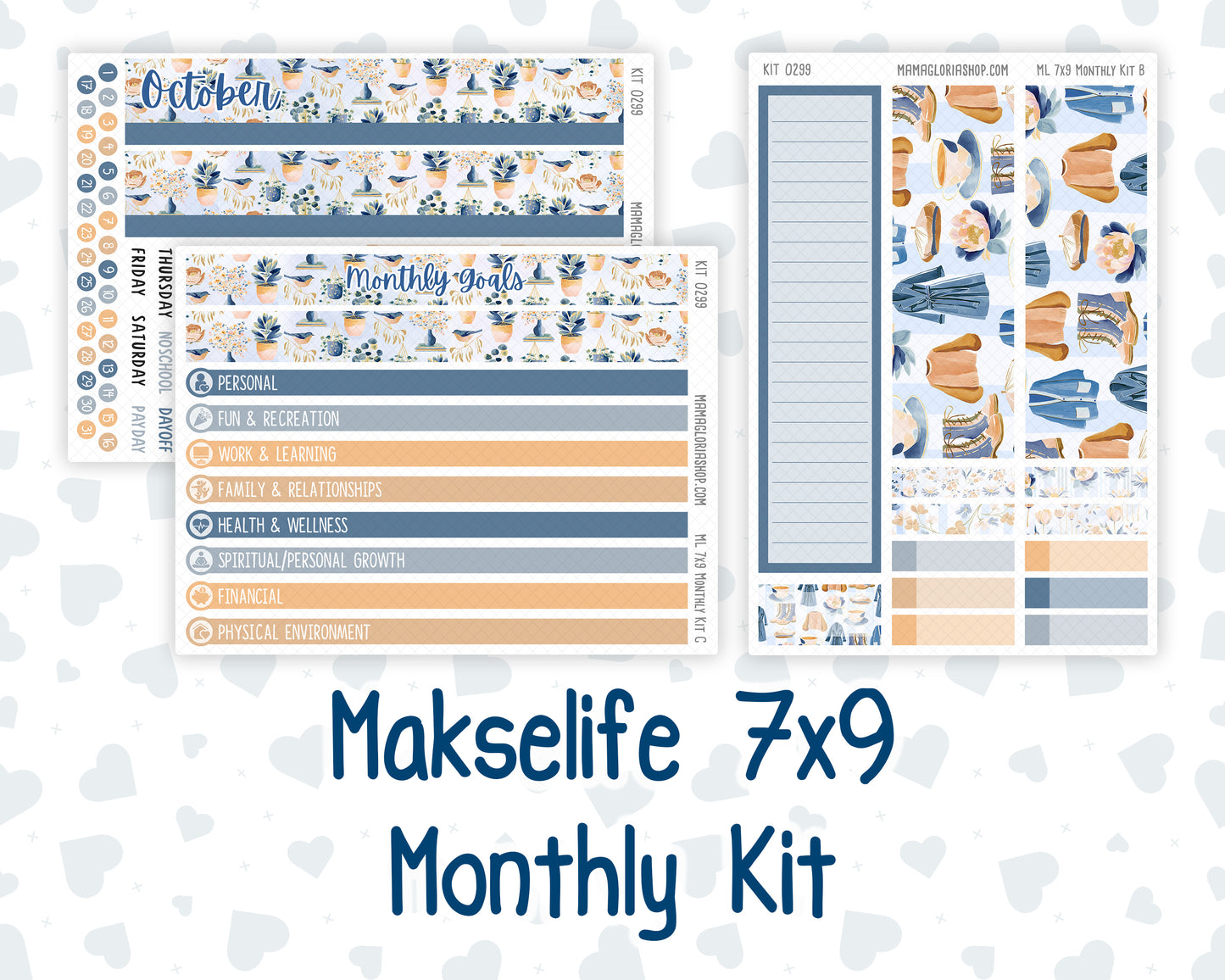 Kit 0299 - 7x9 - MakseLife - Monthly Kit - October - Book Nook