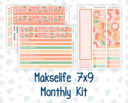Kit 0278 - 7x9 - MakseLife - Monthly Kit - August - Oops, All Peaches