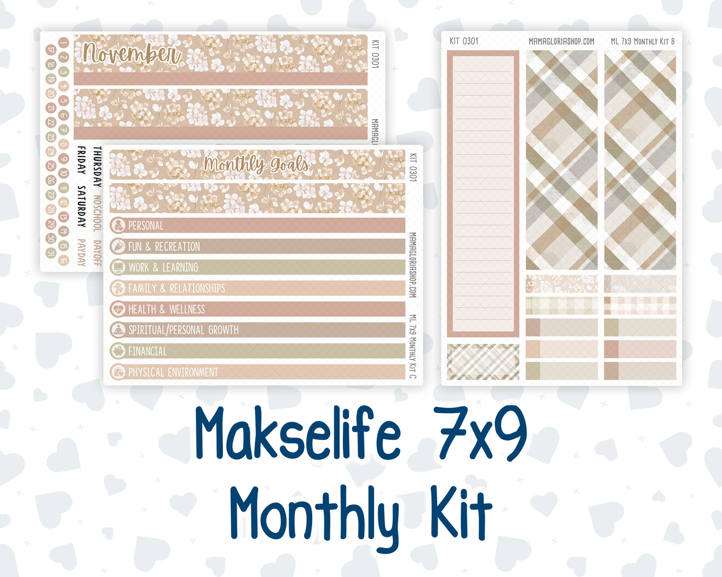 Kit 0301 - 7x9 - MakseLife - Monthly Kit - November - Sunday Comfort