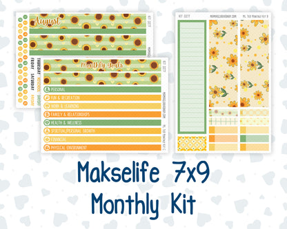 Kit 0277 - 7x9 - MakseLife - Monthly Kit - August - Sunflower Drama Club
