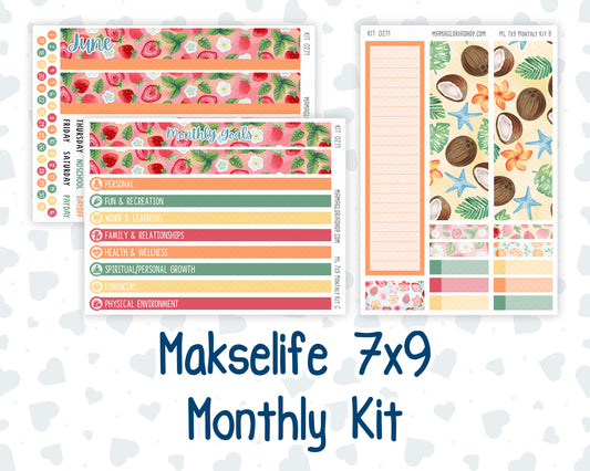 Kit 0271 - 7x9 - MakseLife - Monthly Kit - June - Strawberry Shore