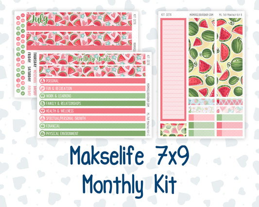 Kit 0276 - 7x9 - MakseLife - Monthly Kit - July - Melon Crush