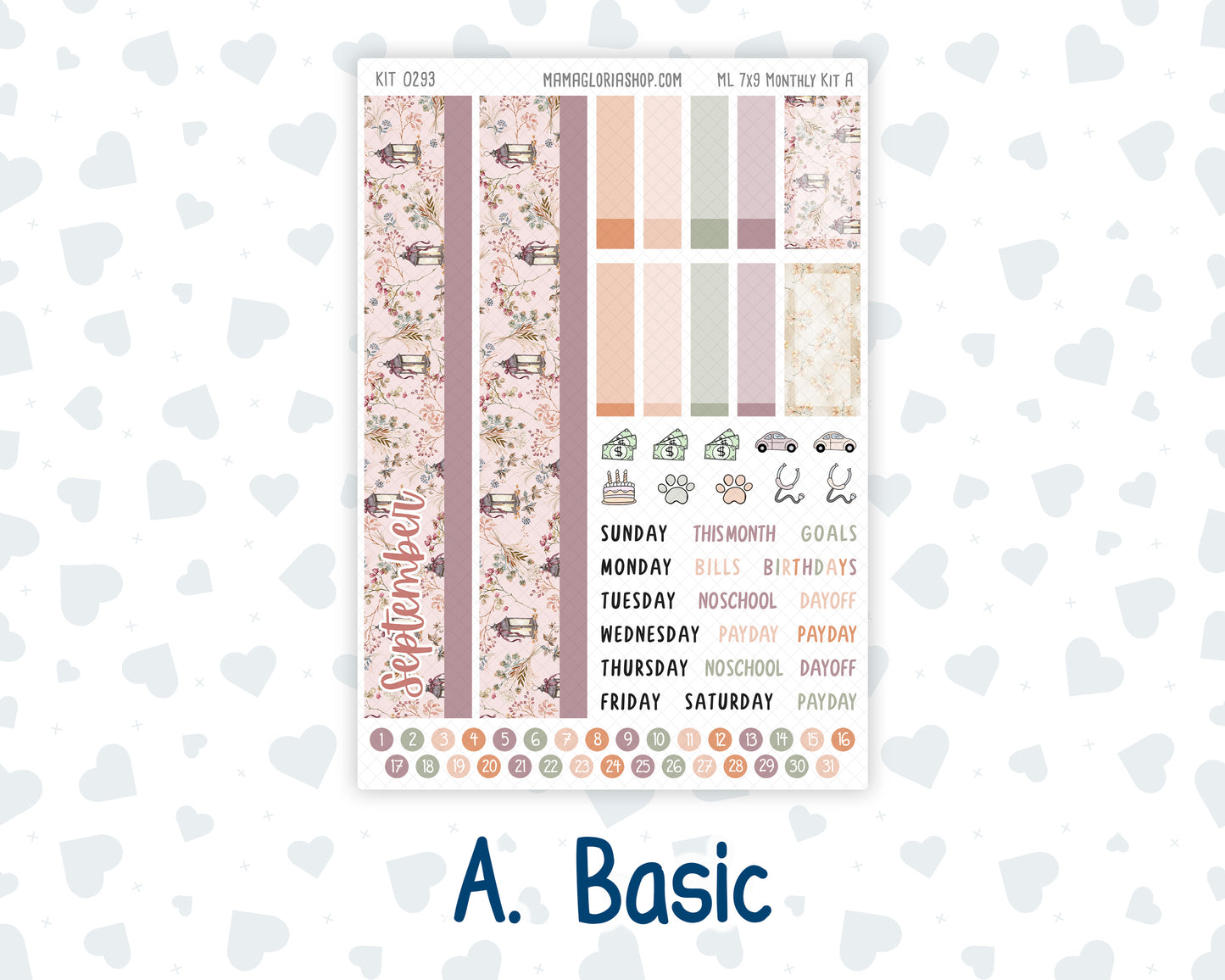 Kit 0293 - 7x9 - MakseLife - Monthly Kit - September - Fleur de Provence