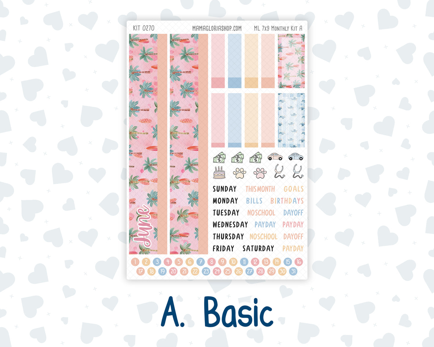 Kit 0270 - 7x9 - MakseLife - Monthly Kit - June - Beachside Bliss