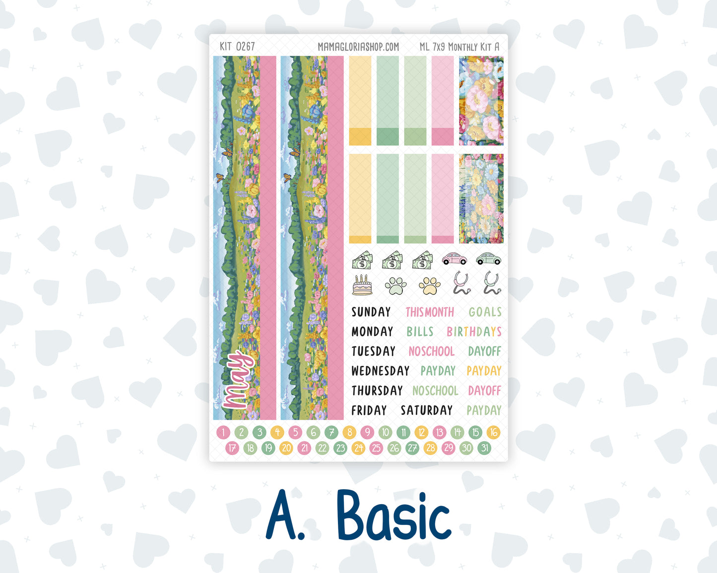 Kit 0267 - 7x9 - MakseLife - Monthly Kit - May - Flowers For Mama