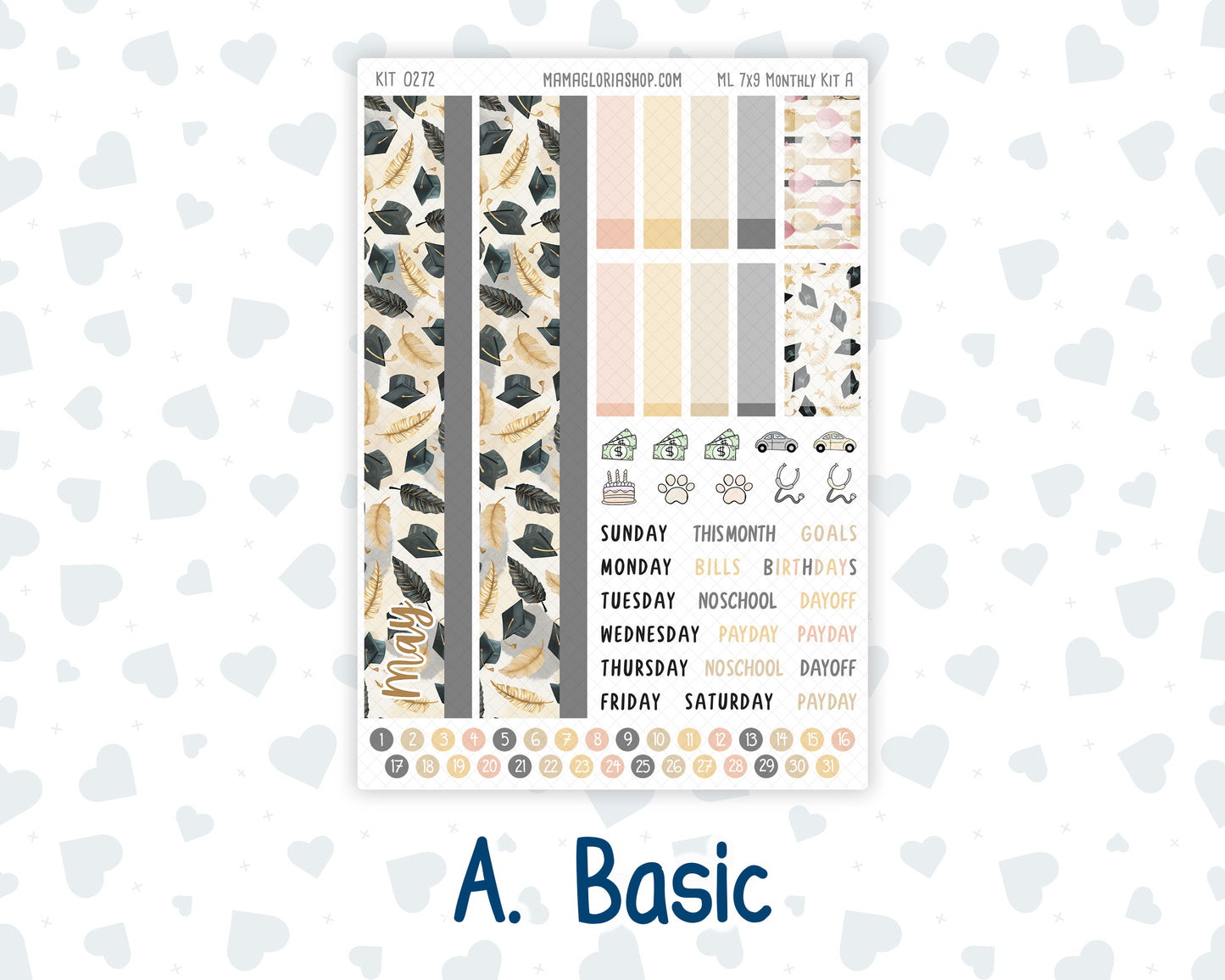 Kit 0272 - 7x9 - MakseLife - Monthly Kit - May - Graduation