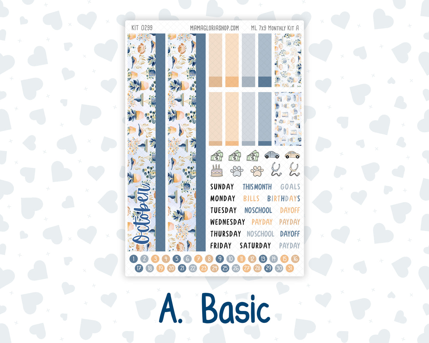 Kit 0299 - 7x9 - MakseLife - Monthly Kit - October - Book Nook