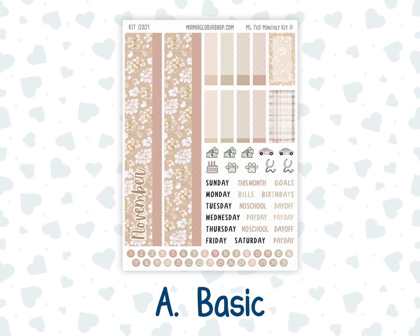 Kit 0301 - 7x9 - MakseLife - Monthly Kit - November - Sunday Comfort