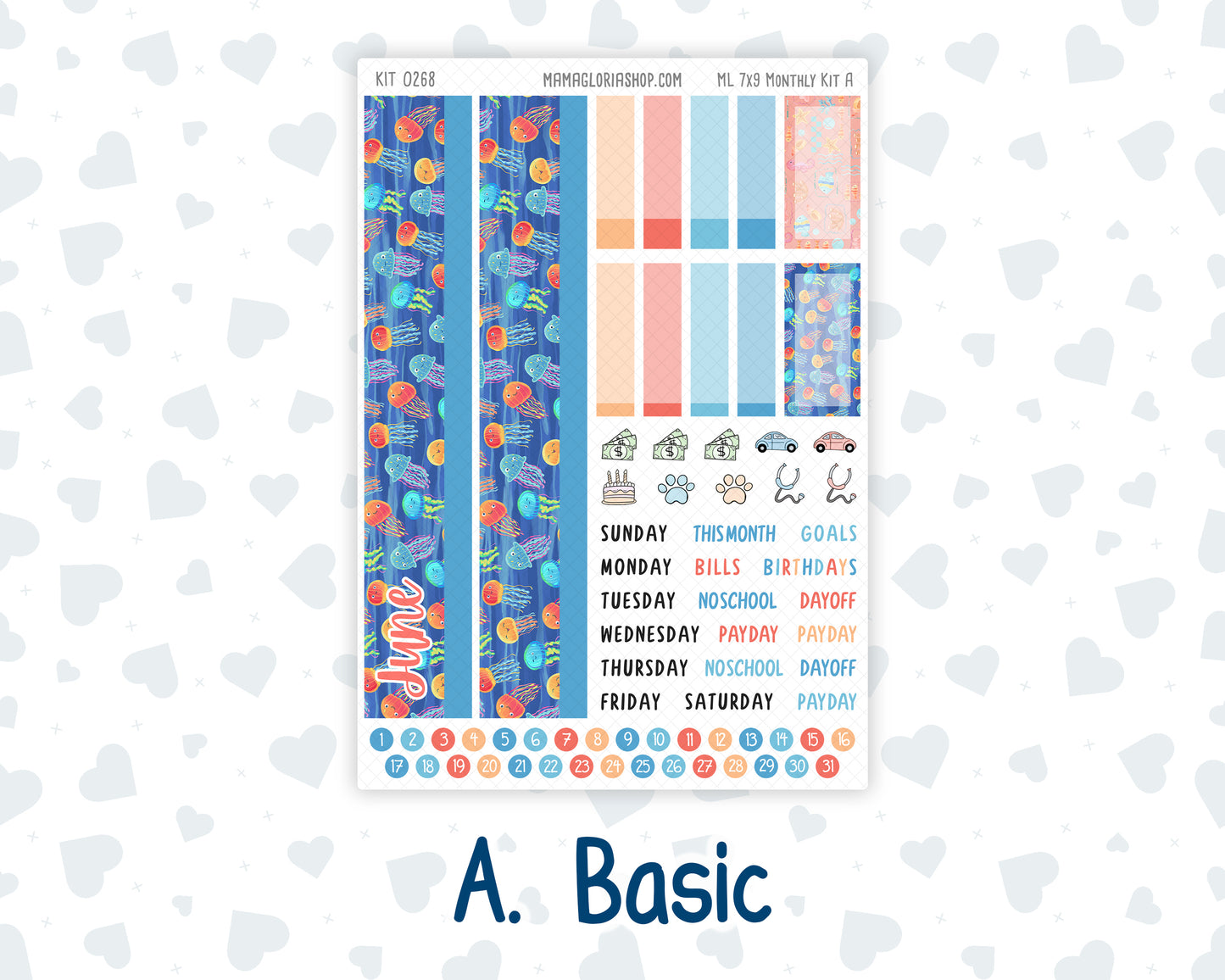 Kit 0268 - 7x9 - MakseLife - Monthly Kit - June - Sea Sweeties