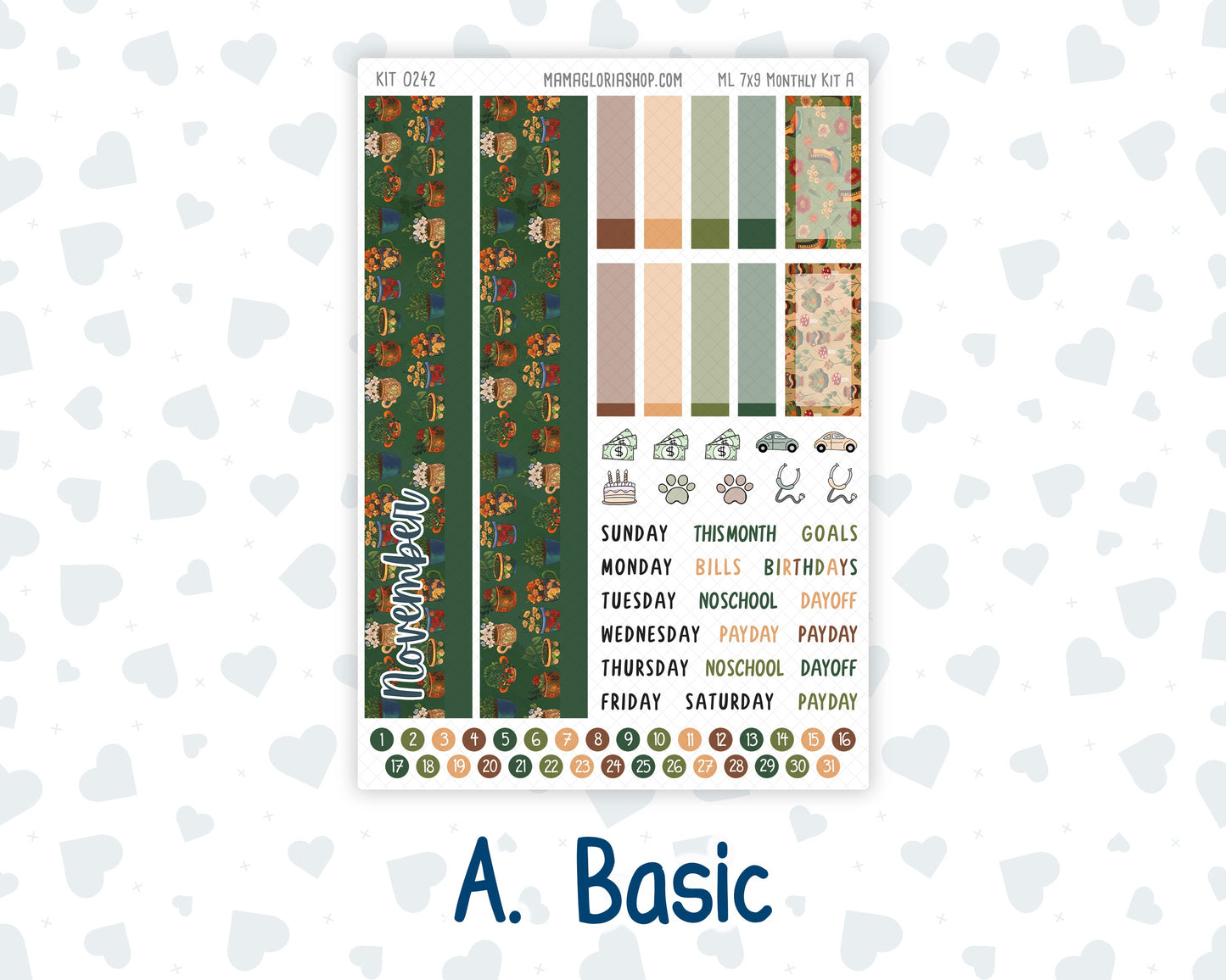 Kit 0242 - 7x9 - MakseLife - Monthly Kit - November - Cottage Autumn