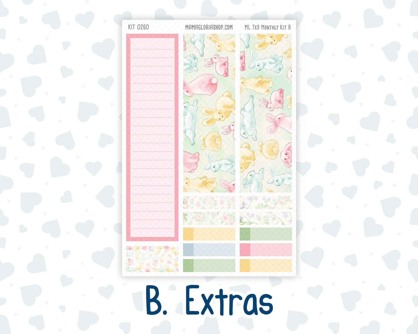 Kit 0260 - 7x9 - MakseLife - Monthly Kit - April - Pastel Egg Hunt