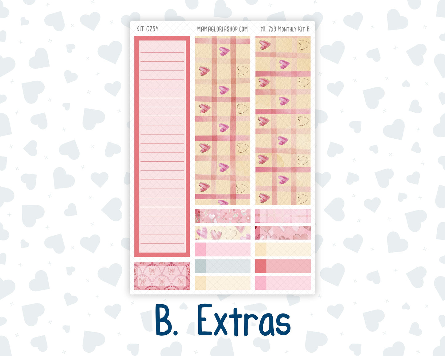 Kit 0254 - 7x9 - MakseLife - Monthly Kit - February - Valentine Village
