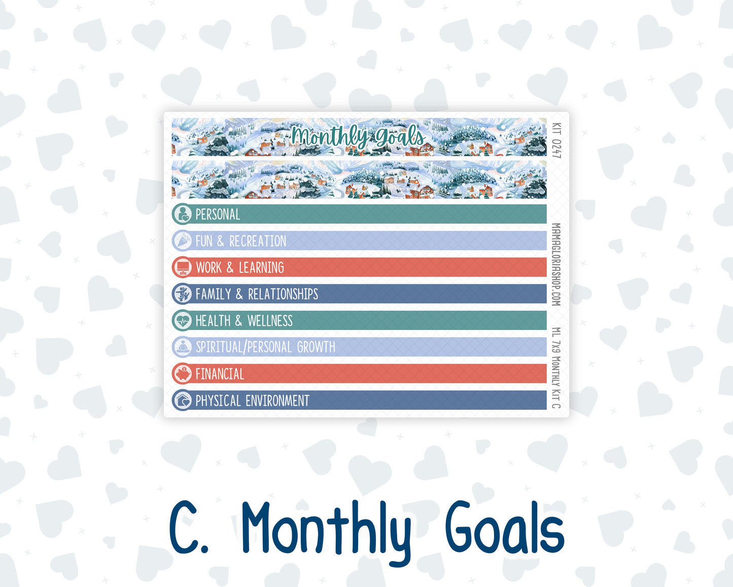 Kit 0247 - 7x9 - MakseLife - Monthly Kit - December - Snow Day Adventures