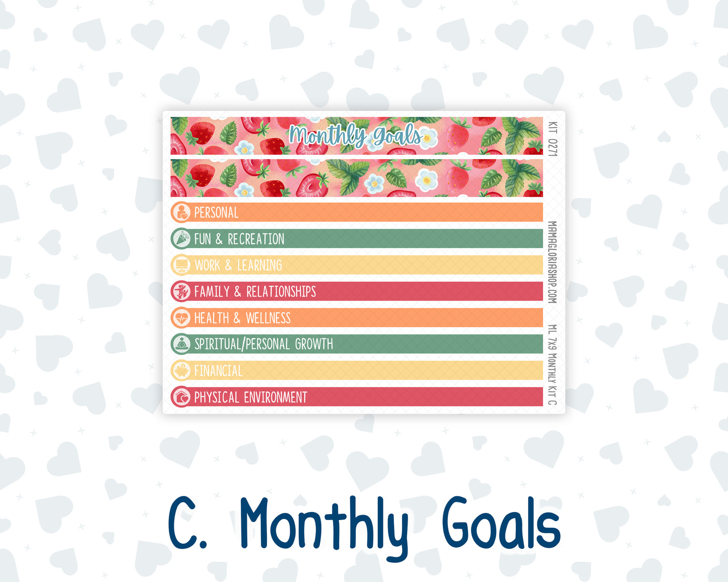 Kit 0271 - 7x9 - MakseLife - Monthly Kit - June - Strawberry Shore
