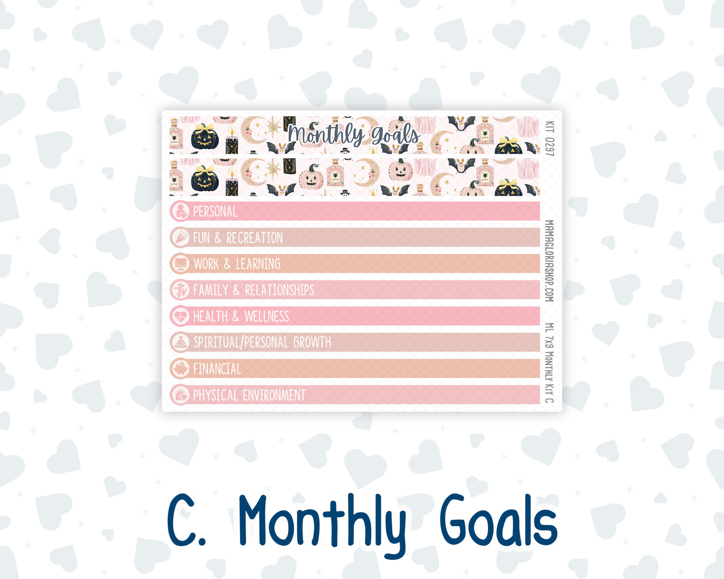 Kit 0297 - 7x9 - MakseLife - Monthly Kit - October - Pink Spell