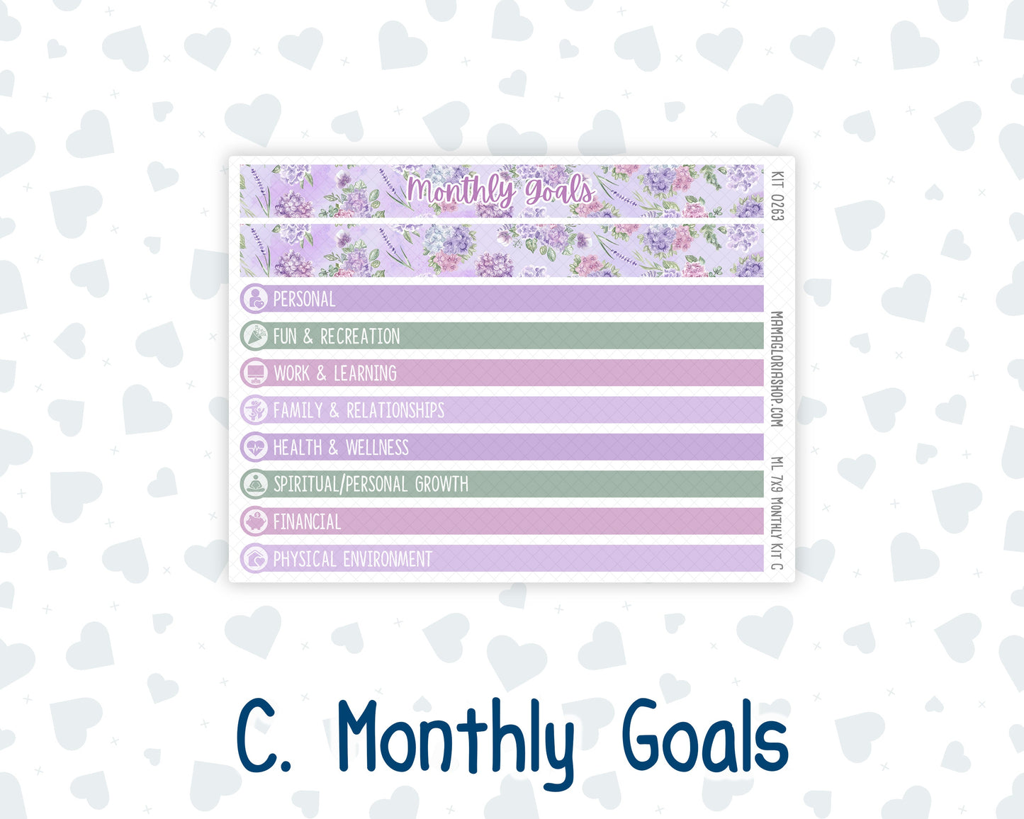 Kit 0263 - 7x9 - MakseLife - Monthly Kit - April - Lavender Drift