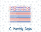 Kit 0273 - 7x9 - MakseLife - Monthly Kit - July - Americana In Bloom