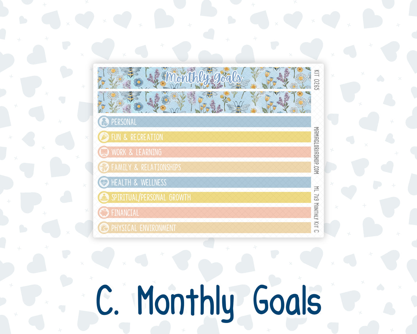 Kit 0265 - 7x9 - MakseLife - Monthly Kit - May - Honeybee Sky