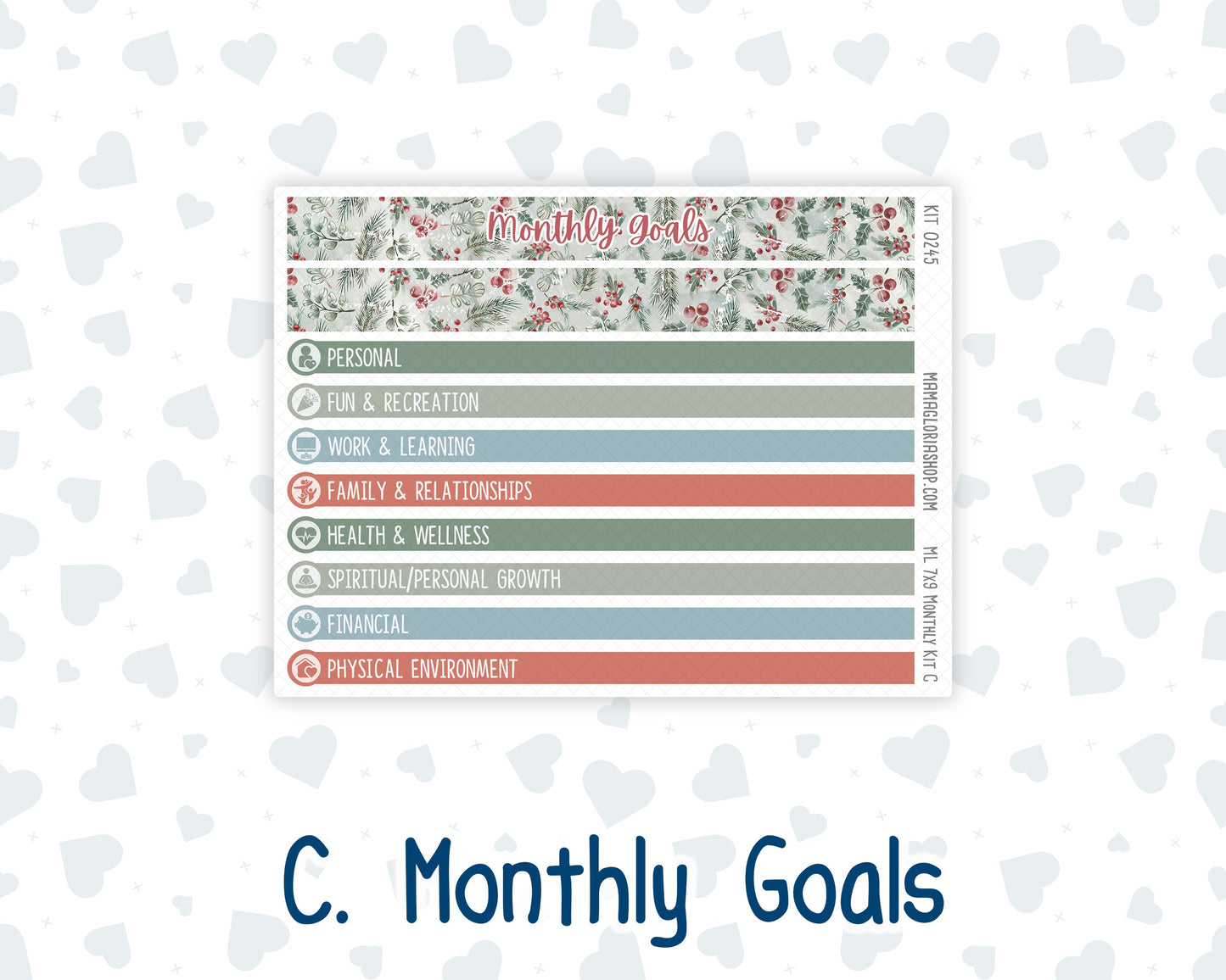 Kit 0245 - 7x9 - MakseLife - Monthly Kit - December - Vintage Christmas