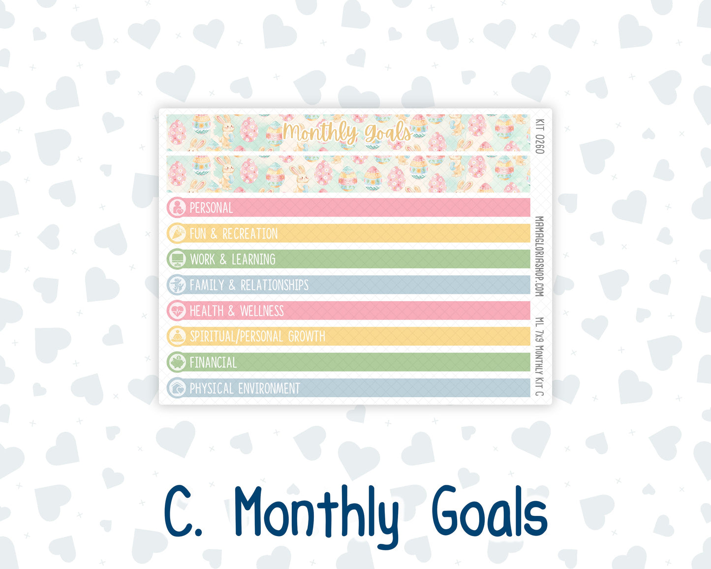 Kit 0260 - 7x9 - MakseLife - Monthly Kit - April - Pastel Egg Hunt