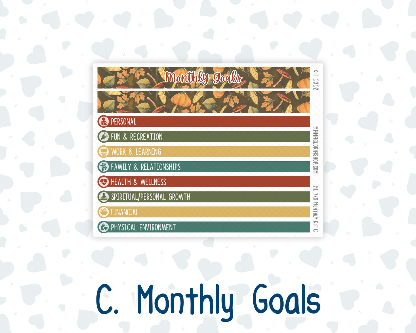 Kit 0302 - 7x9 - MakseLife - Monthly Kit - November - Thankful Season