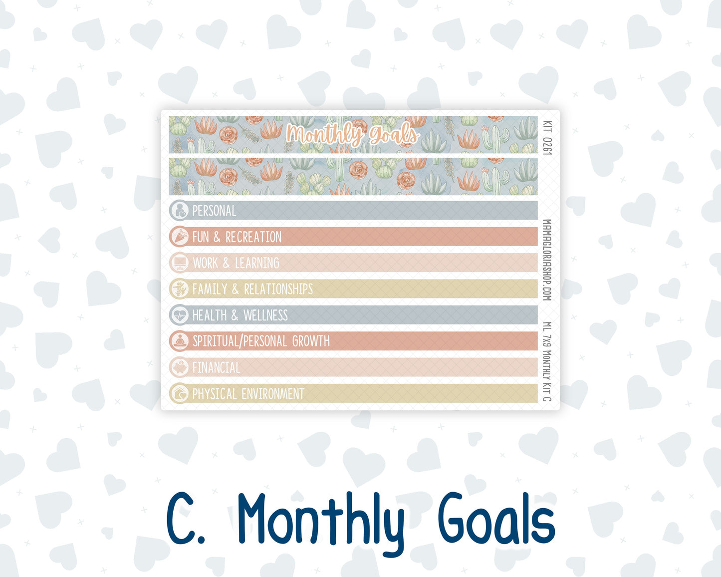 Kit 0261 - 7x9 - MakseLife - Monthly Kit - April  - Llama Spring