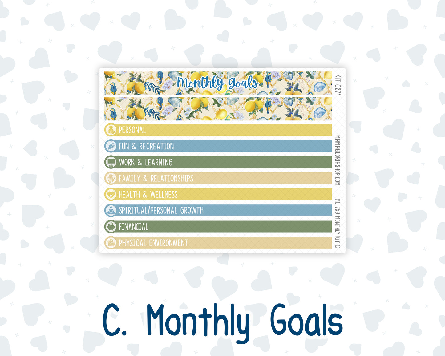 Kit 0274 - 7x9 - MakseLife - Monthly Kit - July - Sunny Lemon Shore