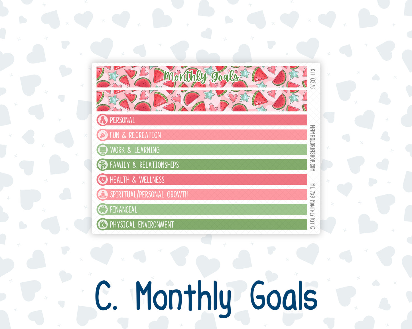 Kit 0276 - 7x9 - MakseLife - Monthly Kit - July - Melon Crush