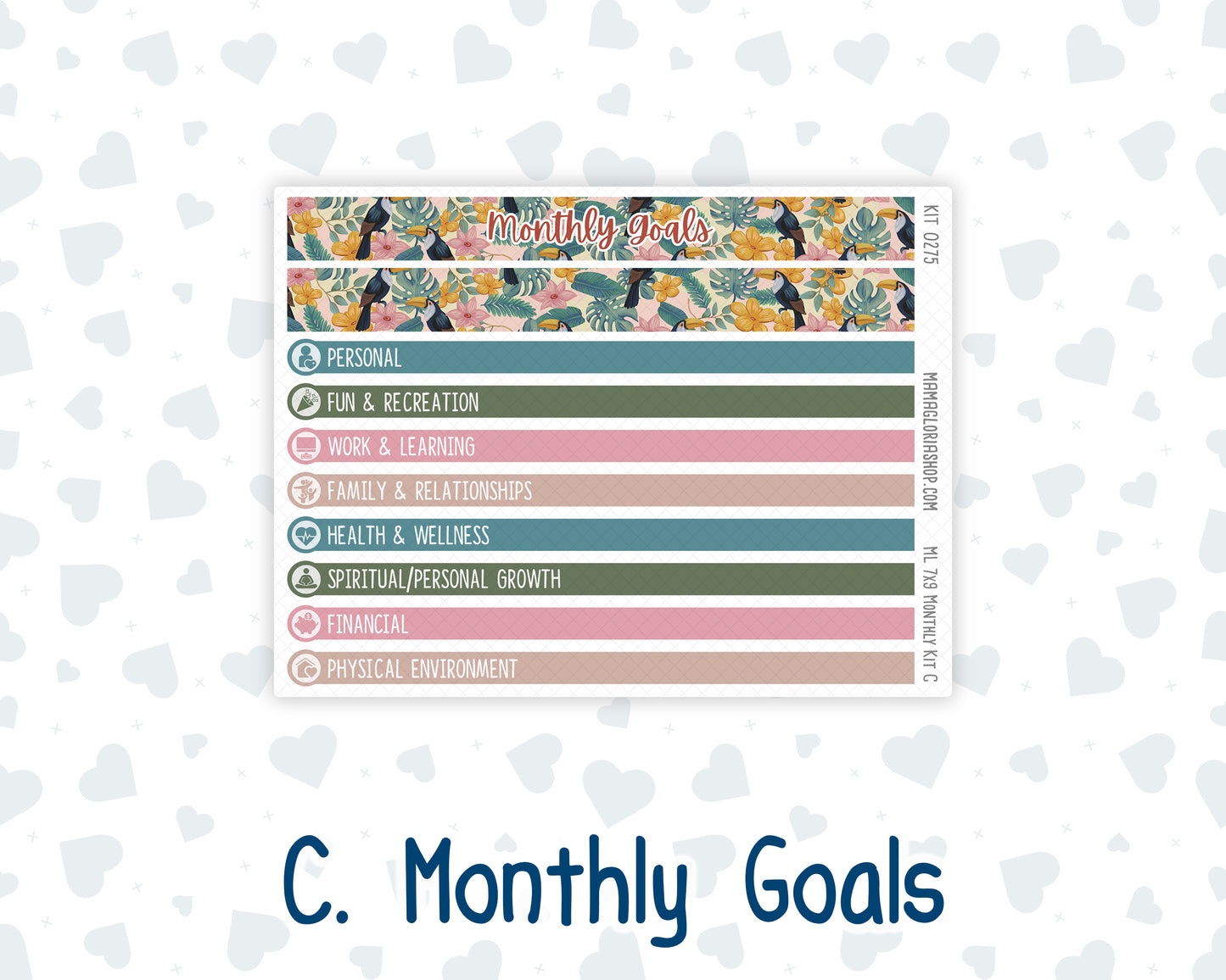 Kit 0275 - 7x9 - MakseLife - Monthly Kit - July - Tropical Safari Blush