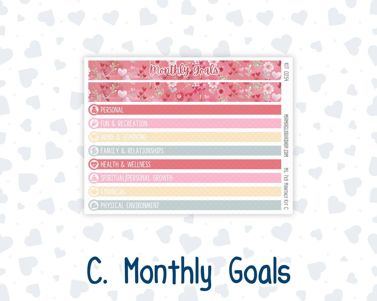 Kit 0254 - 7x9 - MakseLife - Monthly Kit - February - Valentine Village