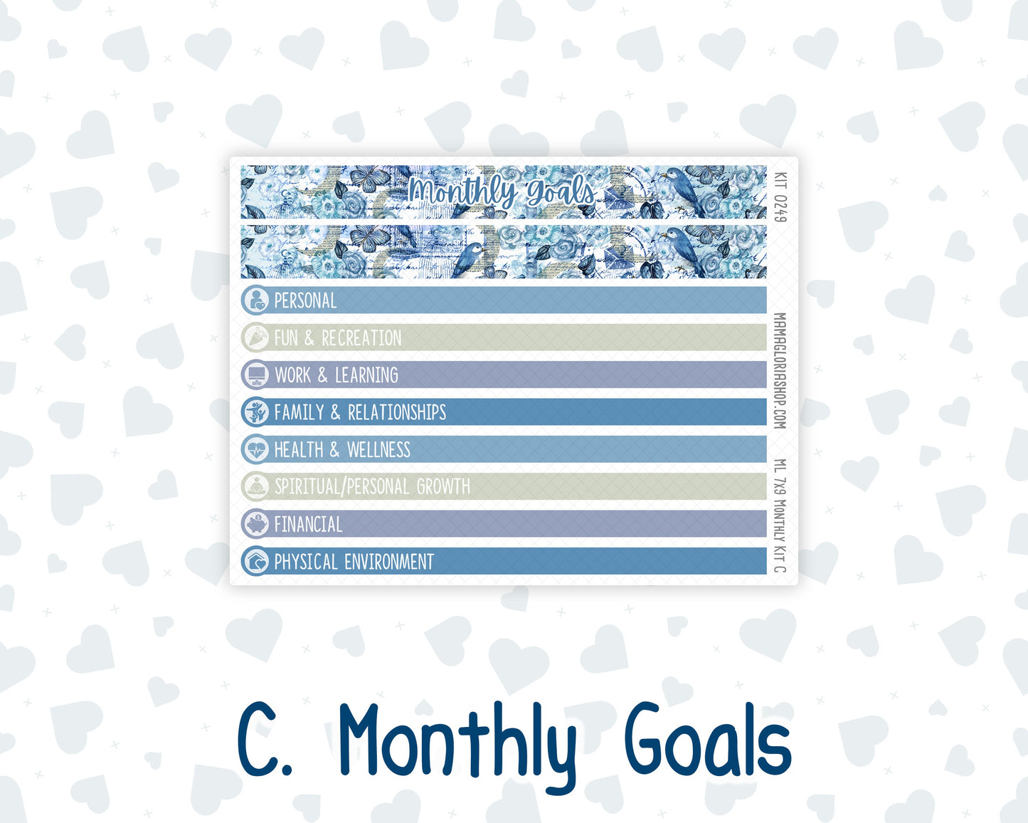 Kit 0249 - 7x9 - MakseLife - Monthly Kit - January - Icy Lace