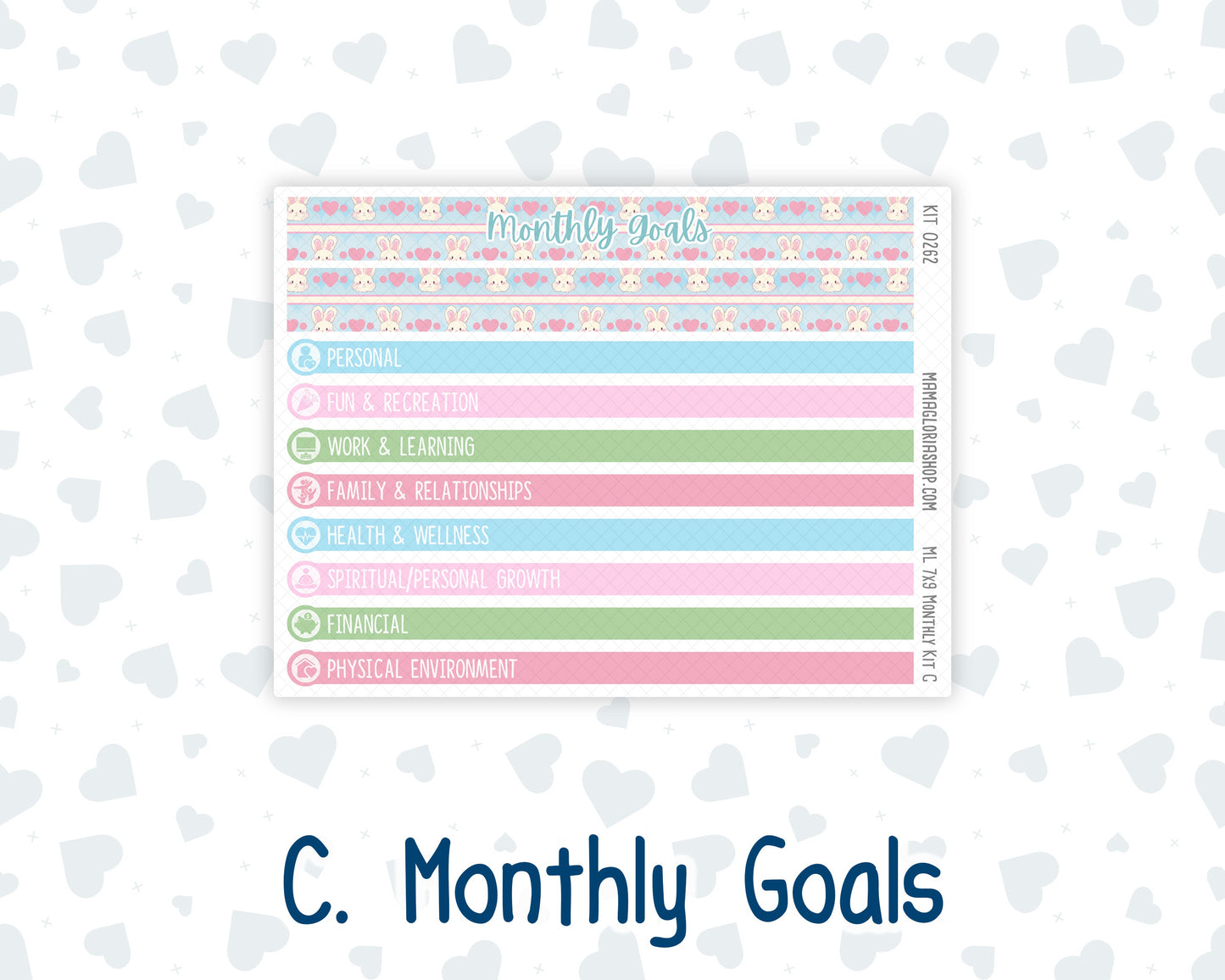 Kit 0262 - 7x9 - MakseLife - Monthly Kit - April - Spring Puffs